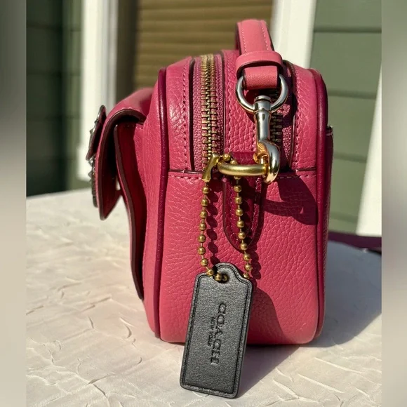 COACH Create Upcrafted Willow Metal Tea Rose Camera Bag In Bright Pink C0695